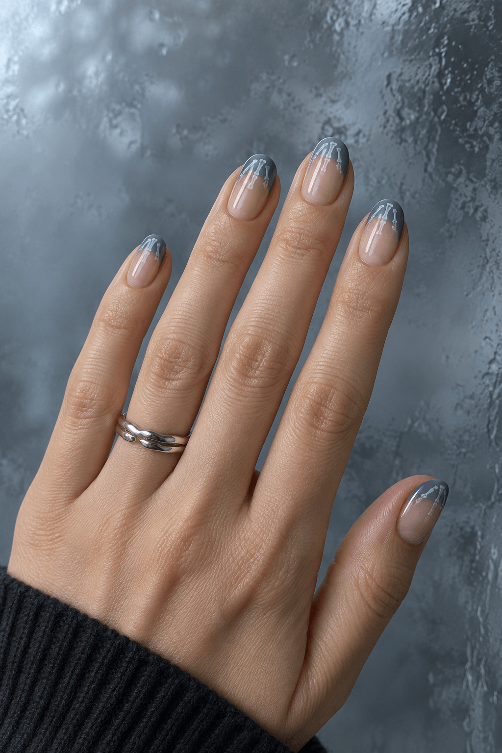 How to Create X-Ray Bones French Nails