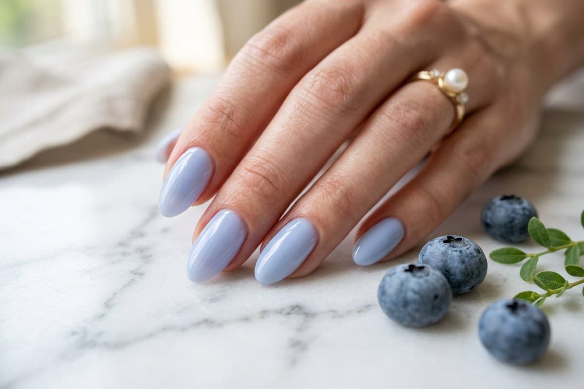 Why Blueberry Milk Nails Are Everywhere Right Now
