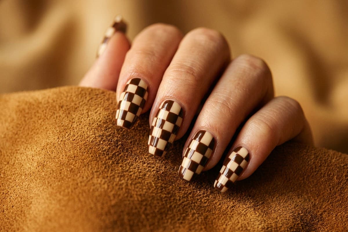 Why Checkerboard Nails Are Having a Moment