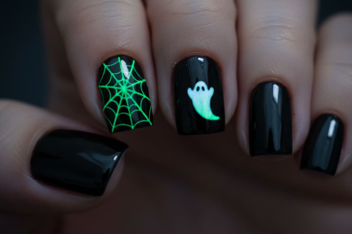 Easy Pumpkin Patch Nails