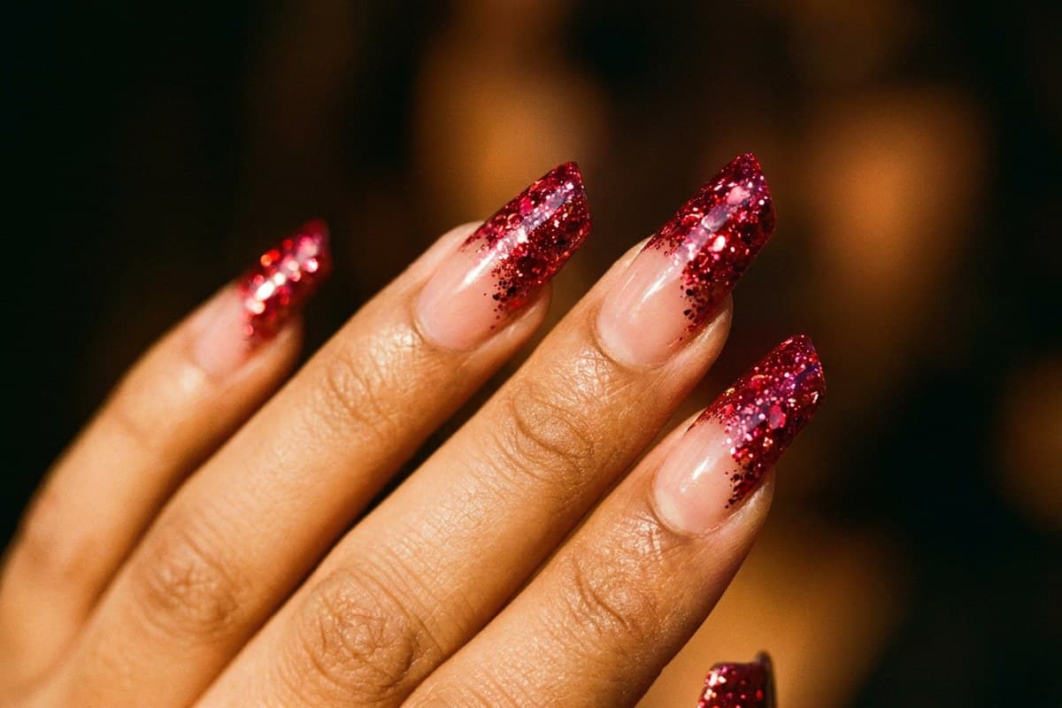 Bold Color Lipstick Nails