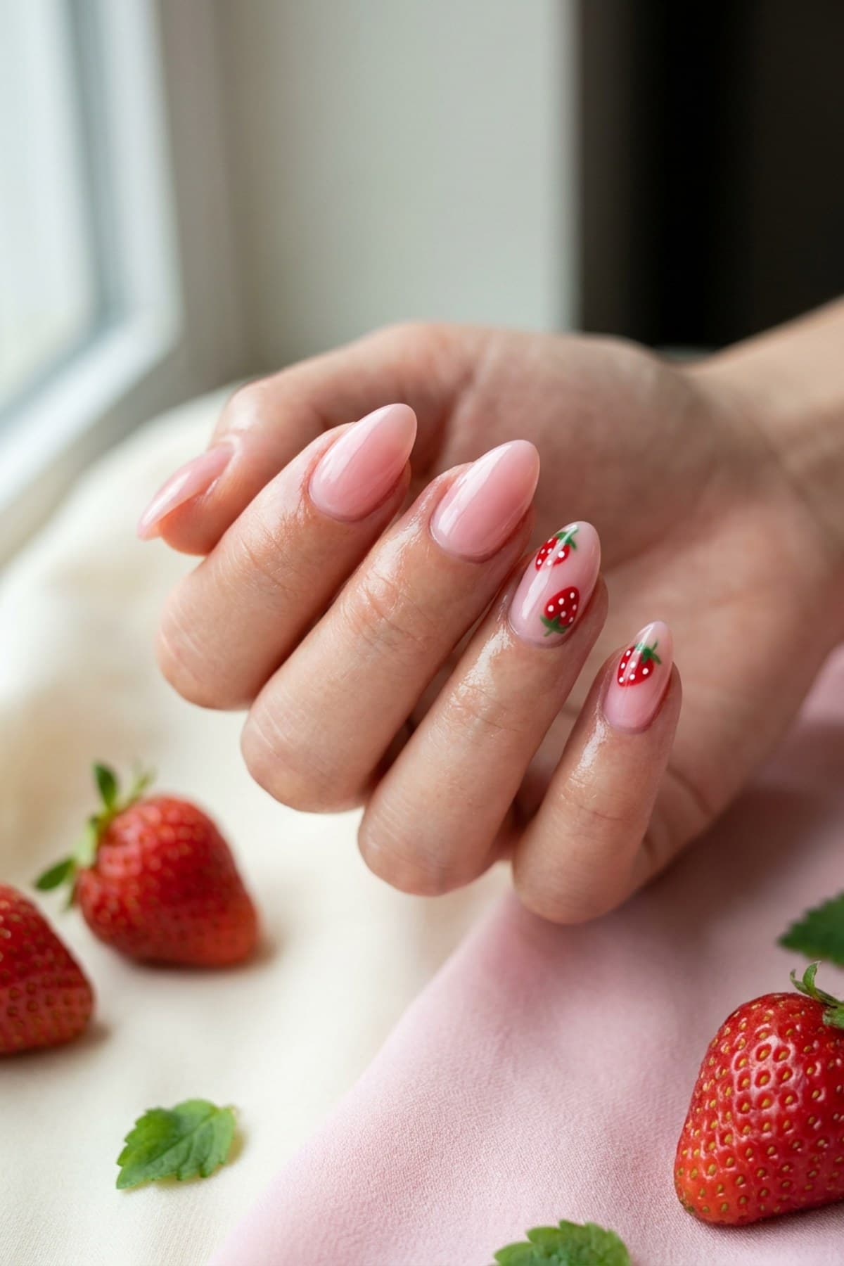 Strawberry Nails: 30+ Cute Fruit & Milk Designs