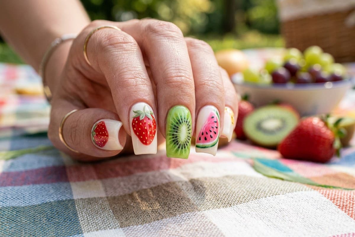 Hand-Painted Strawberry Art