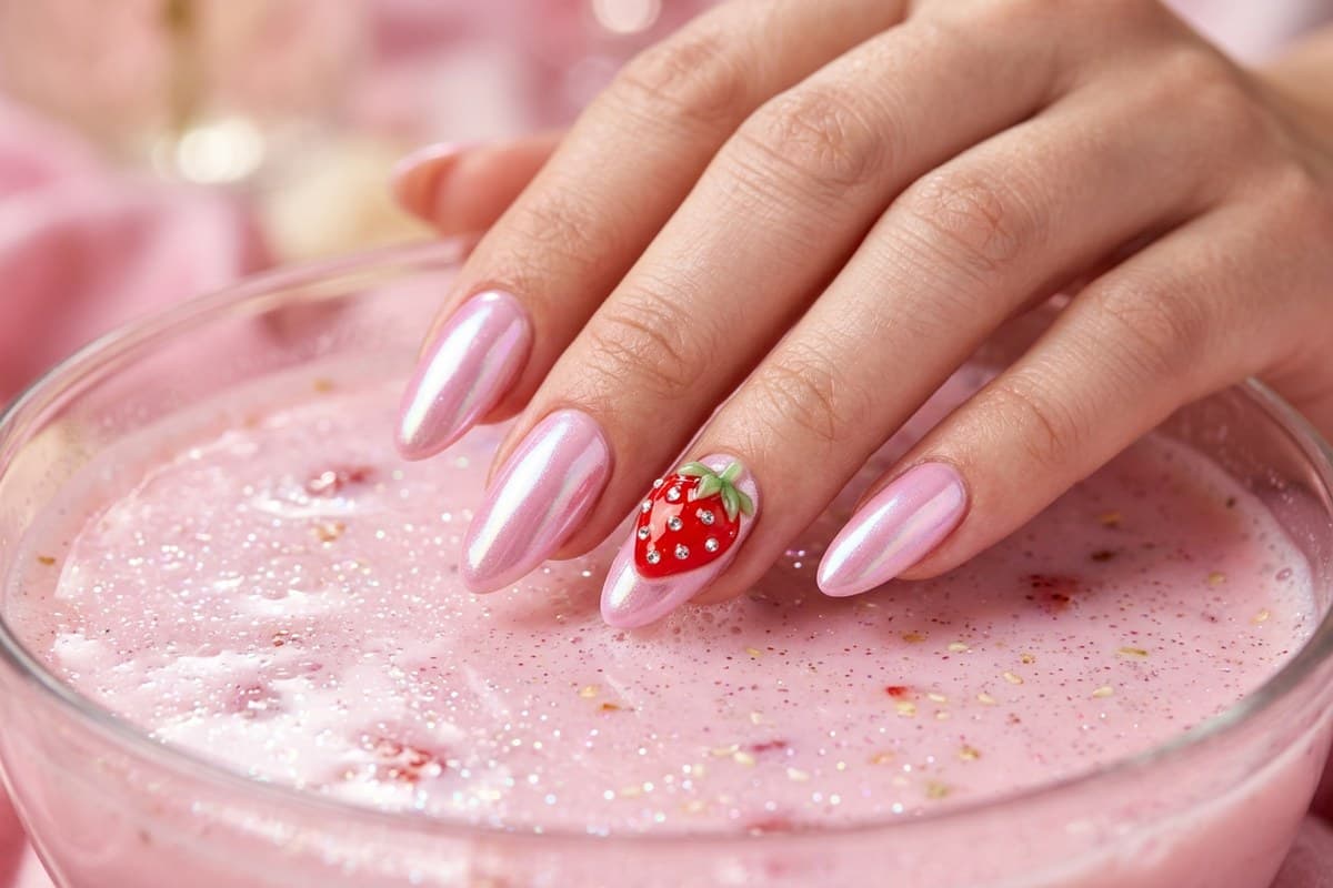 French Tips & Minimal Strawberry