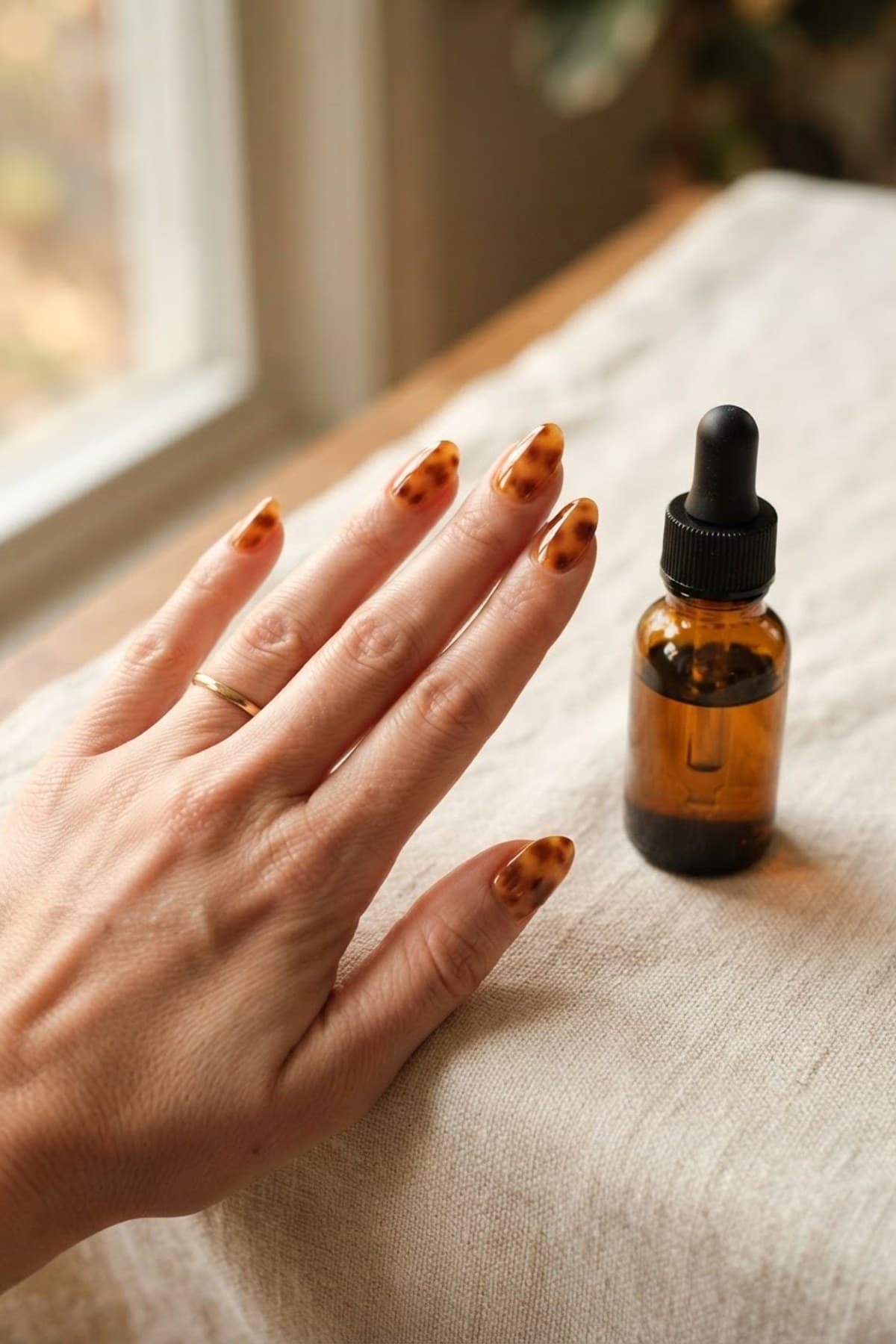 Tortoiseshell Nails: 30+ Warm Amber-Brown Designs