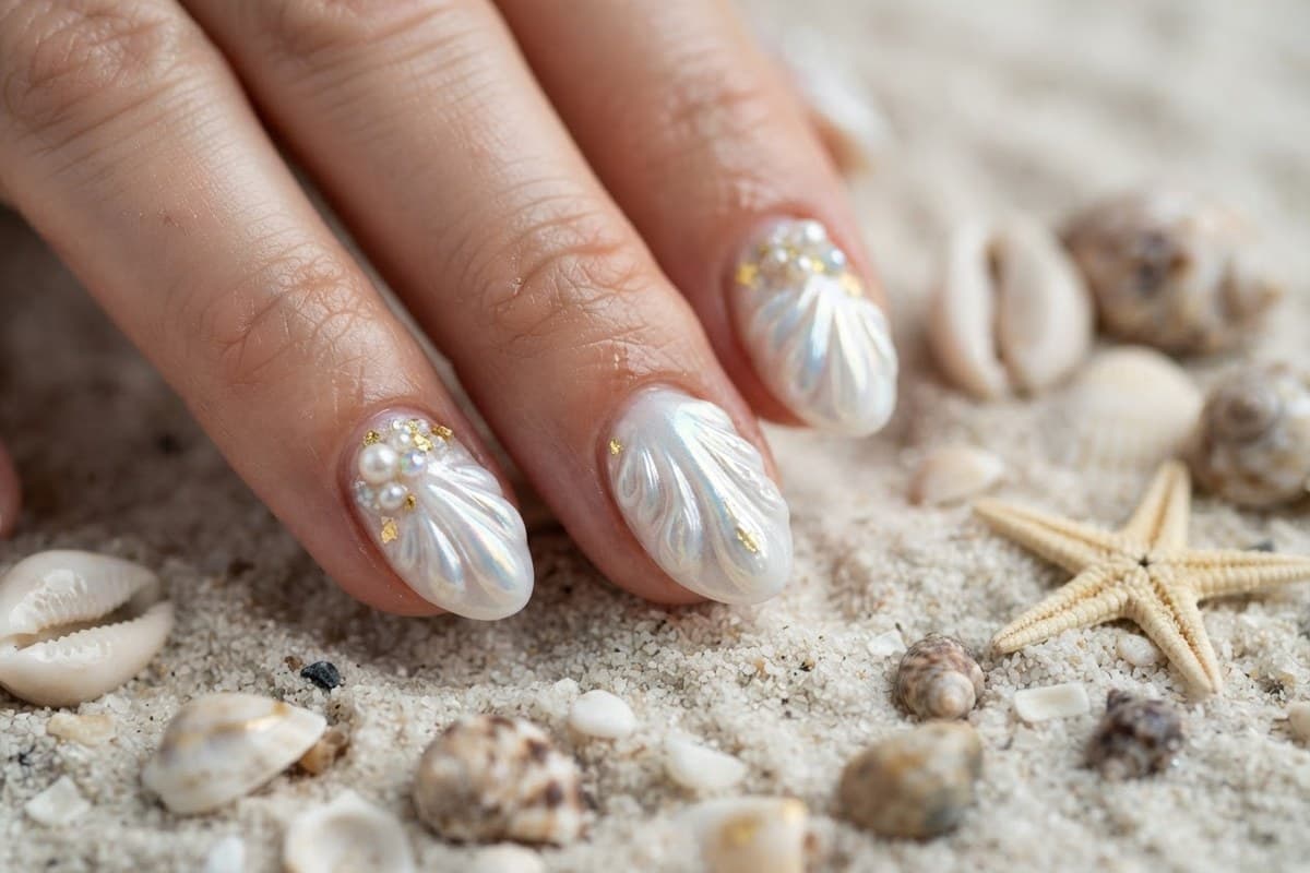 Sunset & Palm Tree Nails