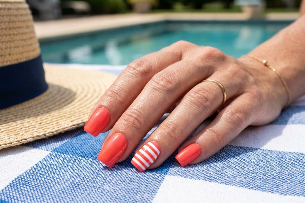 Tropical Fruit & Flower Nails