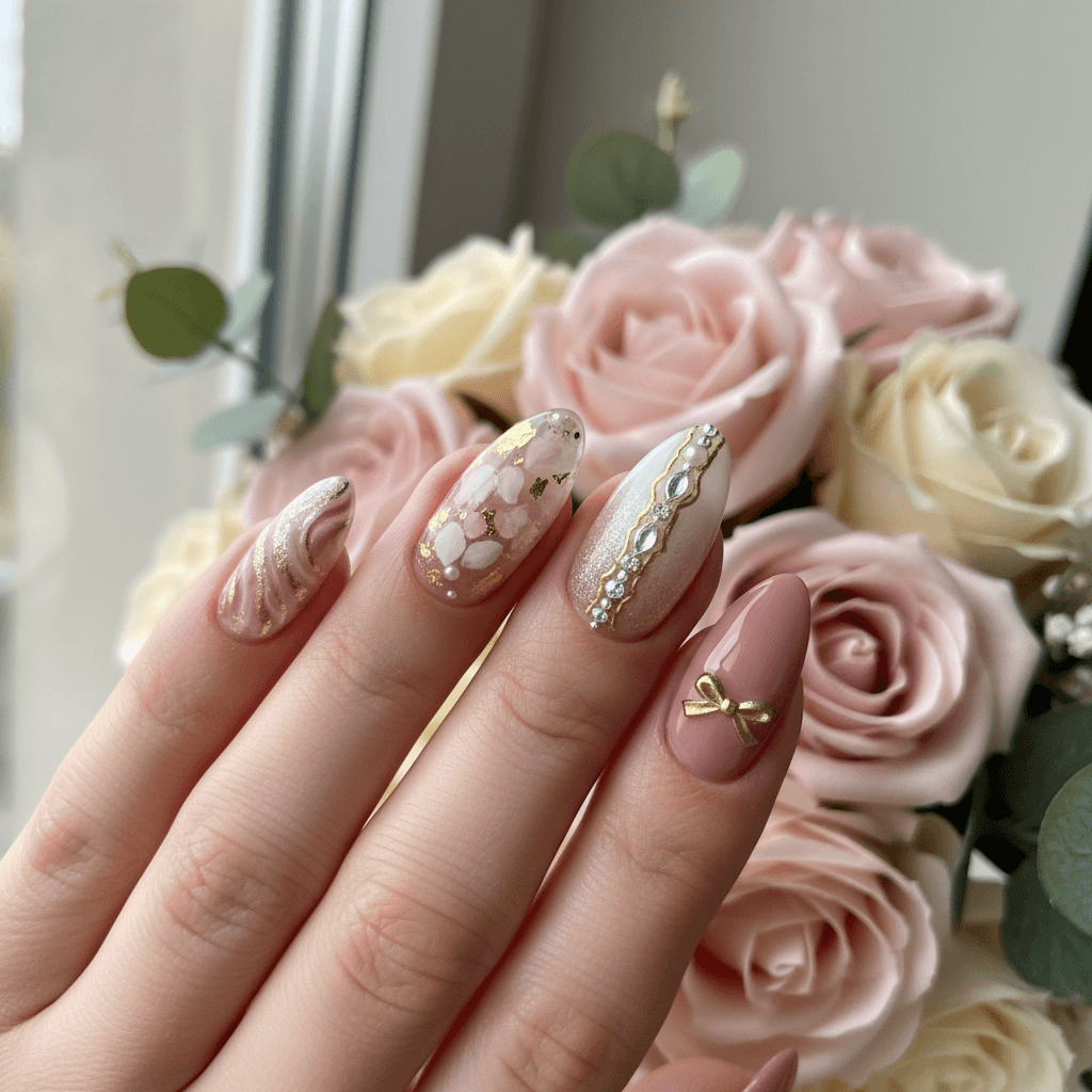 Stunning Photo-real Salon Bridesmaid Nails